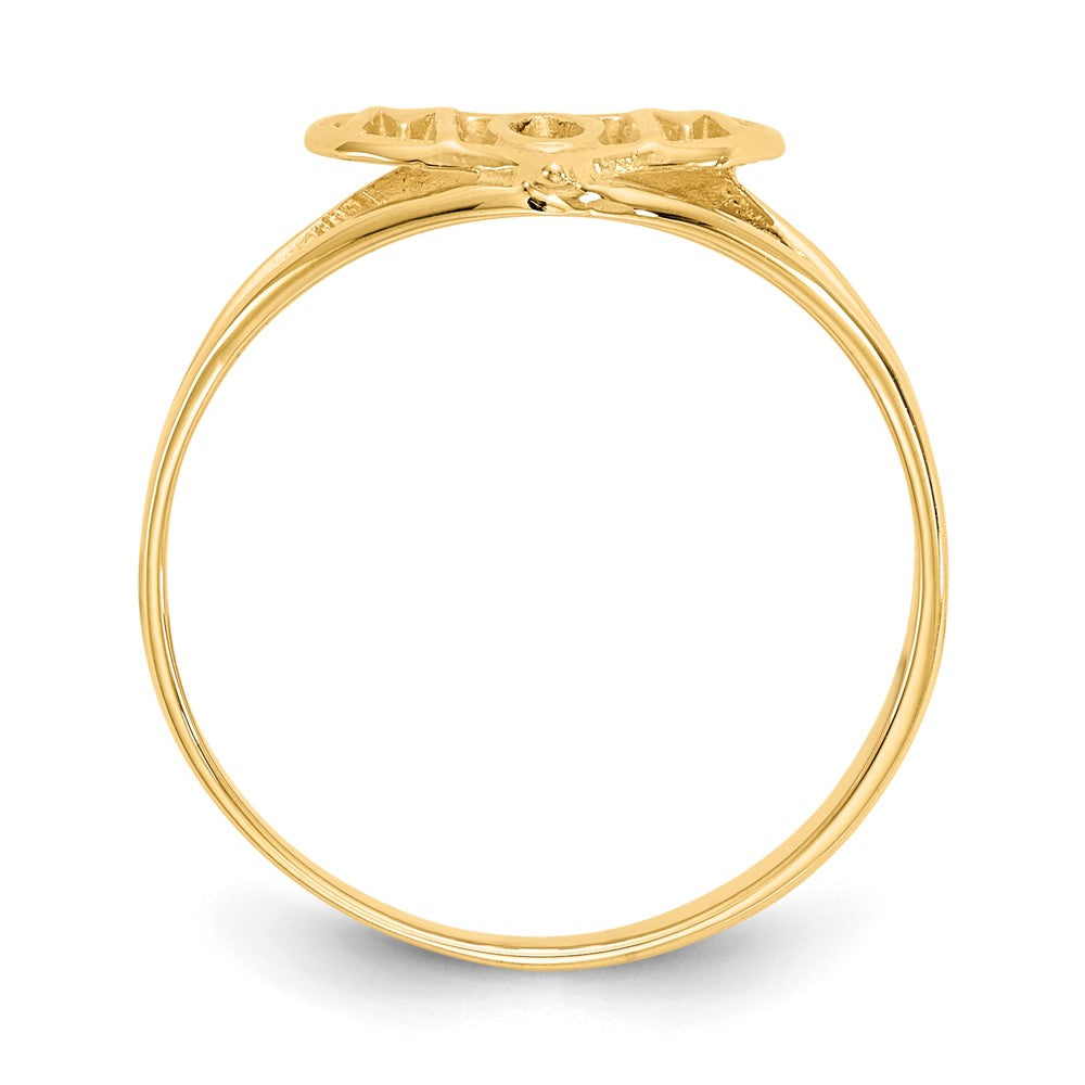 14k Polished Mom Heart Ring