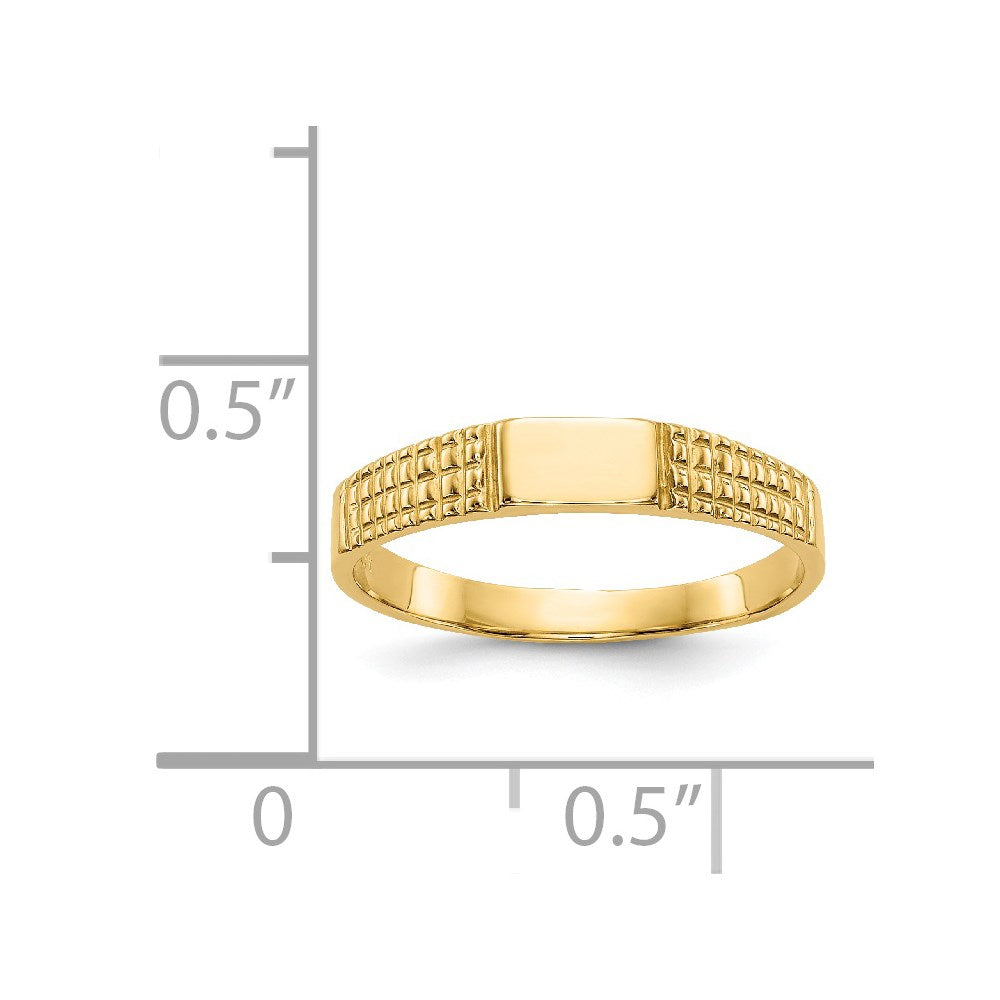 14K Polished Baby Signet Band Ring