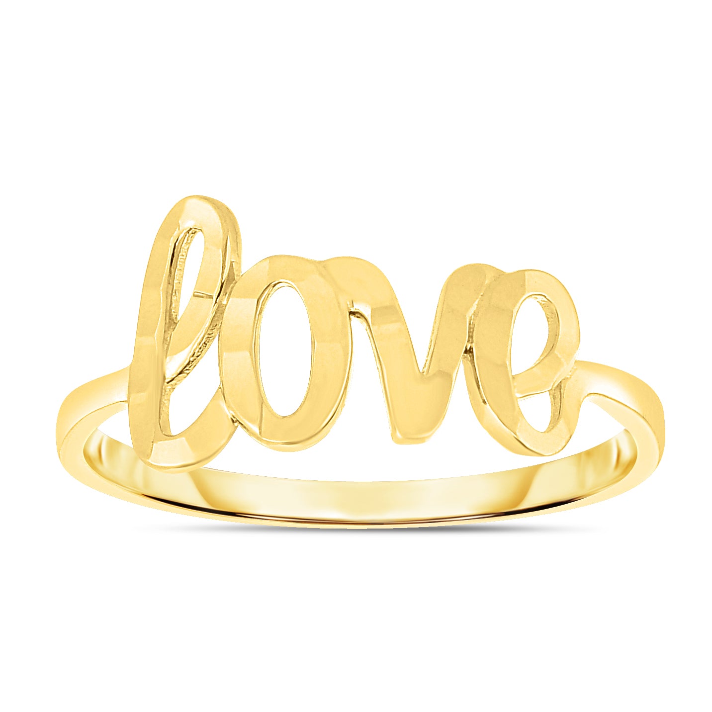 14K Yellow Gold "Love" Ring