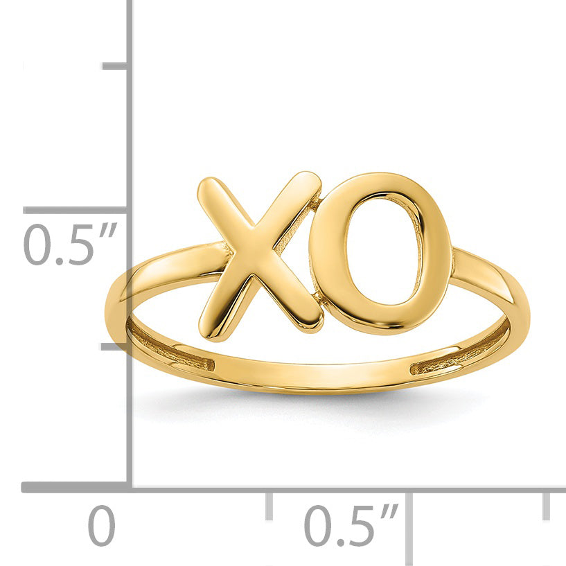 14k Polished X-O Ring