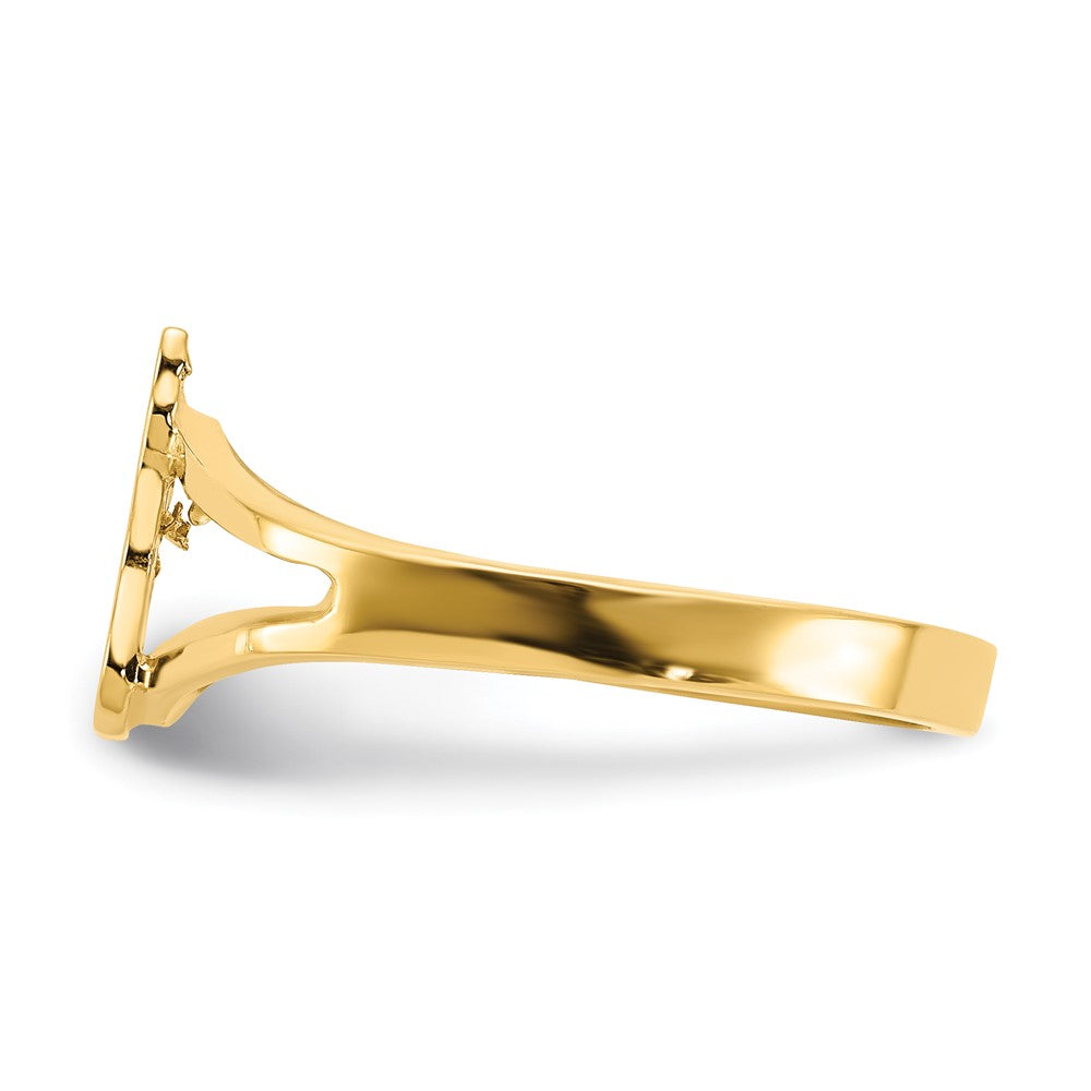 14k Polished Cat Ring