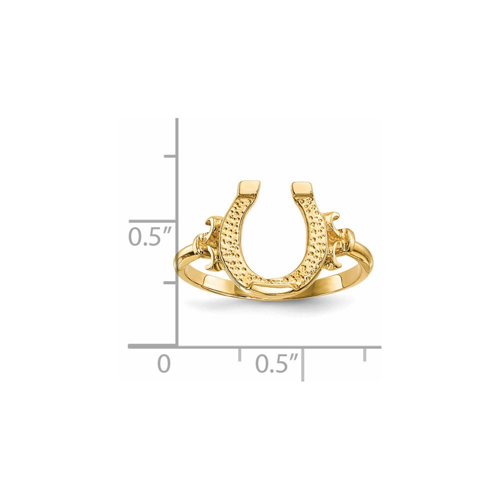14k Polished Horseshoe Ring