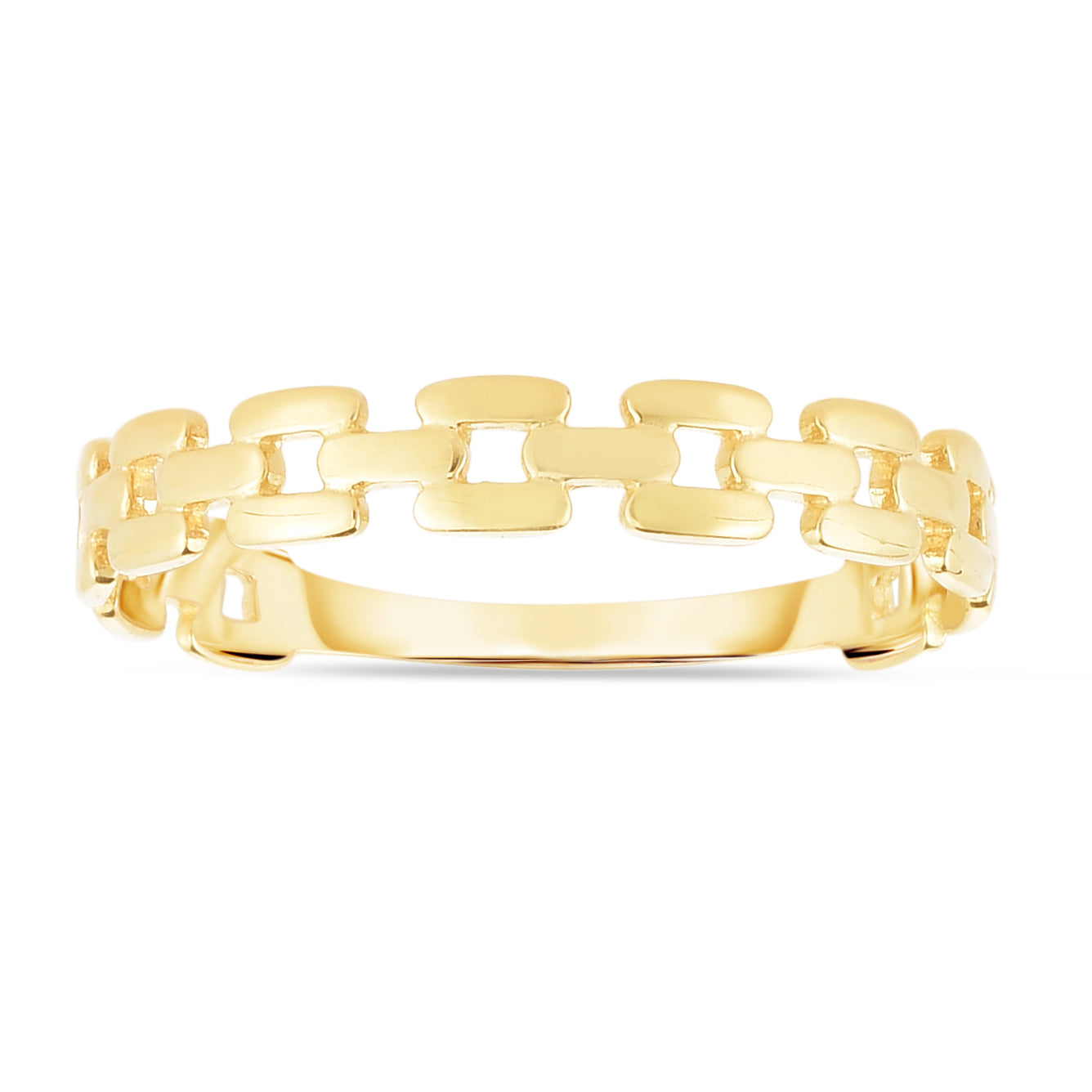 14K Yellow Gold Link Ring