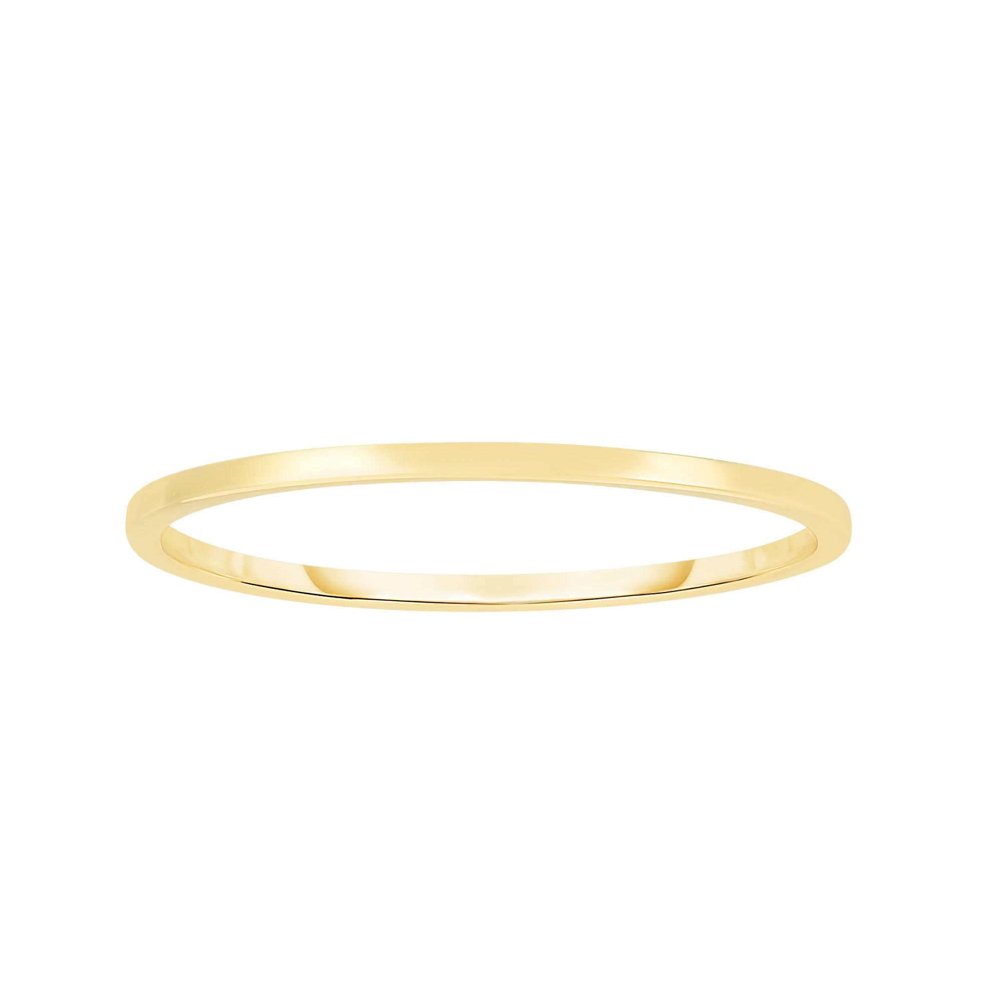 14K Yellow Gold Basic Everday Polished Band Stackable Ring