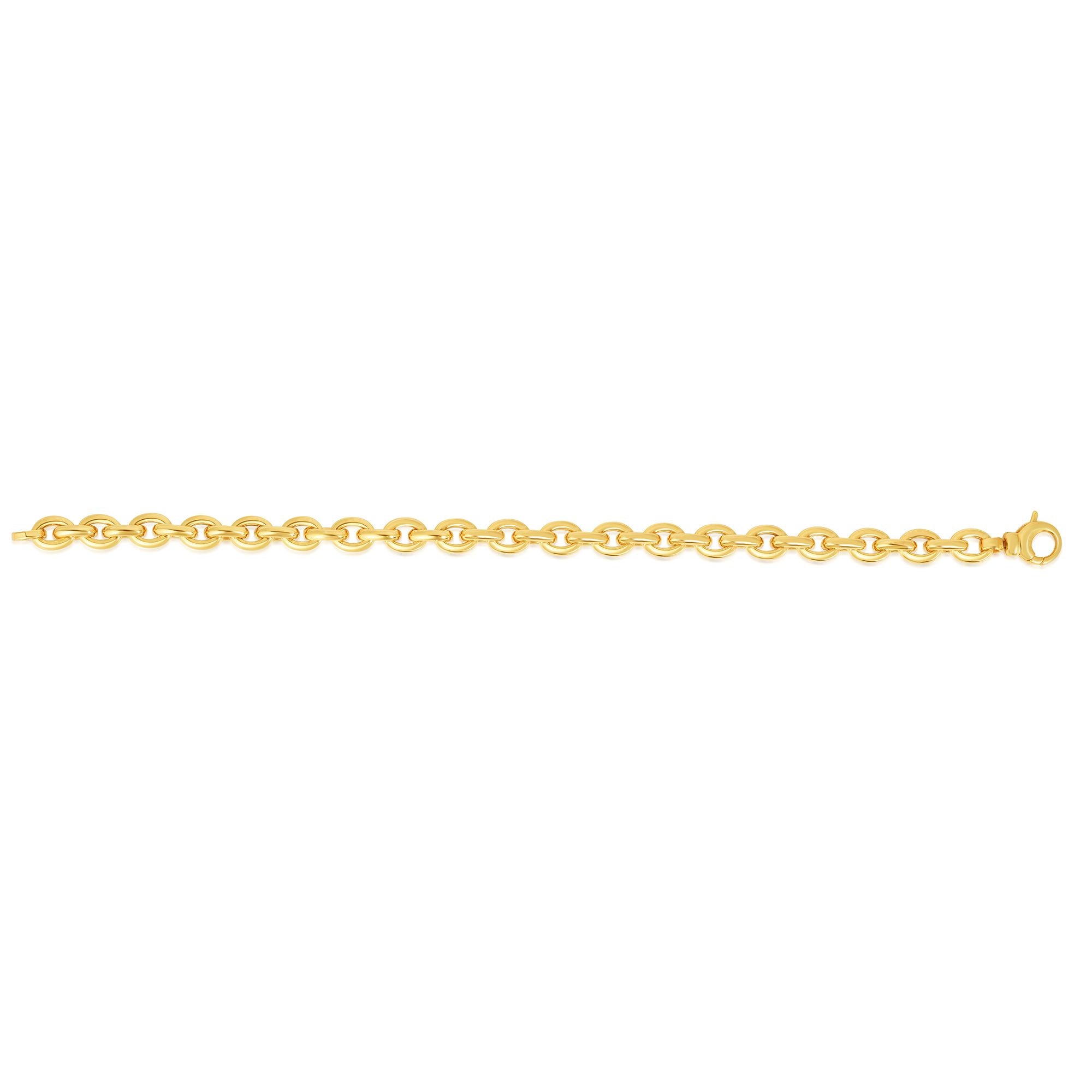 14K Yellow Gold 18" Polished Oval Rolo Inspired Link