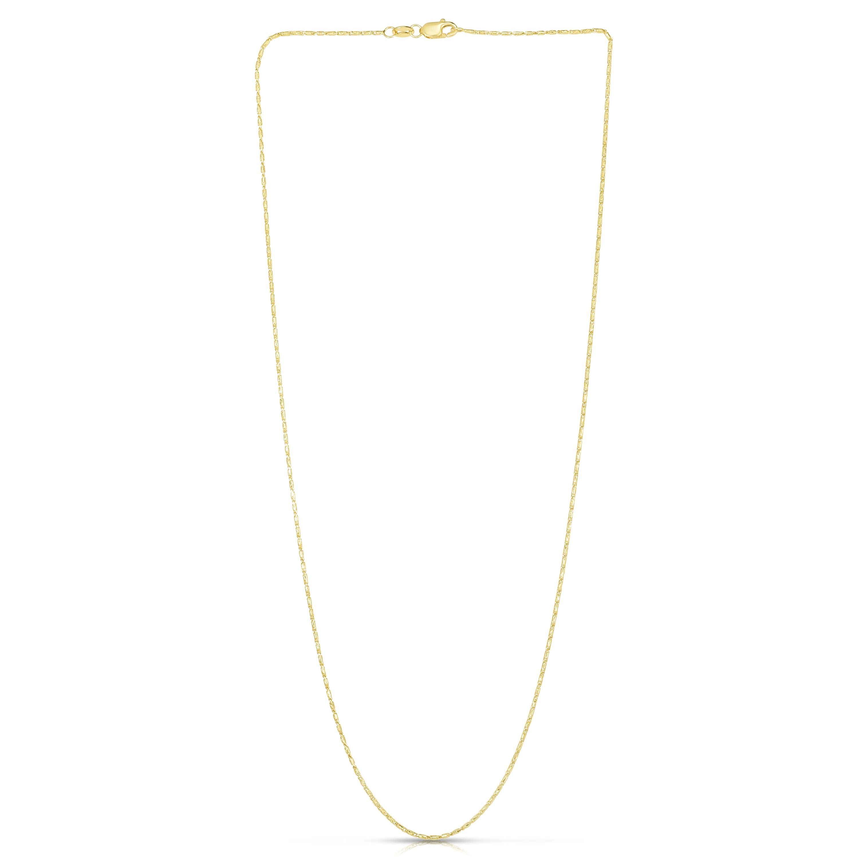 14K Yellow Gold 0.9mm Lumina 20" Chain with Lobster Lock