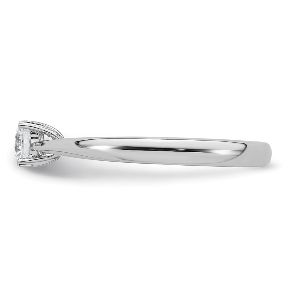 True Origin 14K White Gold 1/3 carat Lab Grown Diamond VS/SI  D E F Round Solitare Engagement Ring
