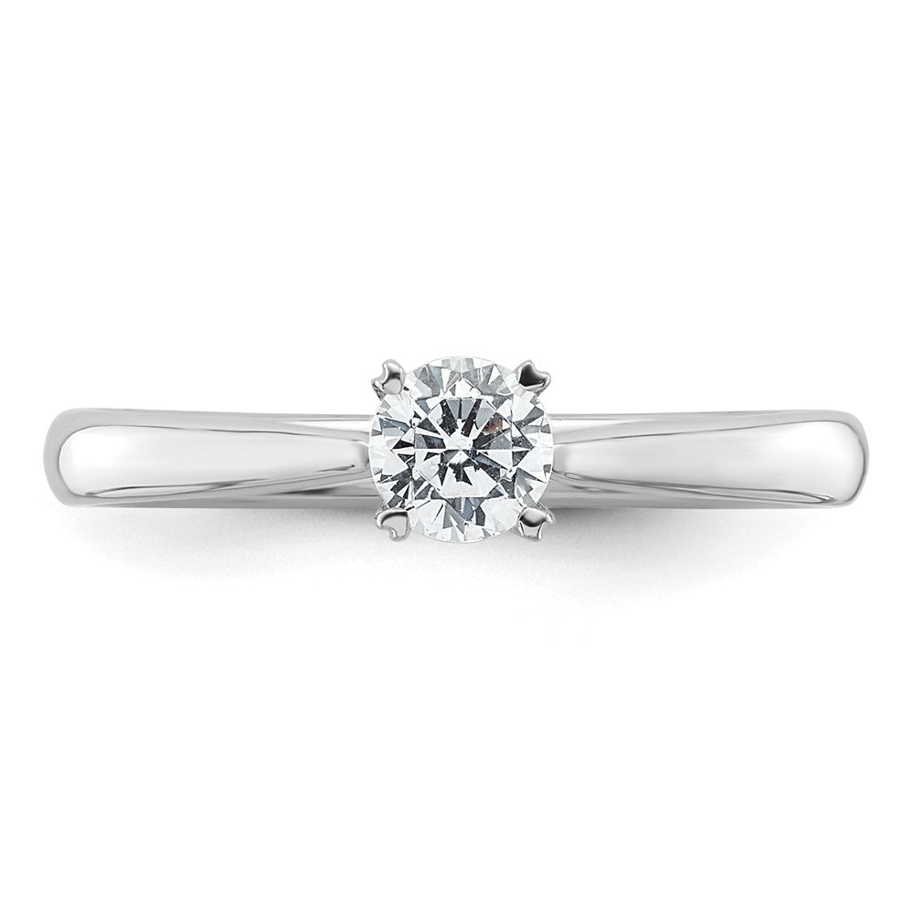 True Origin 14K White Gold 1/3 carat Lab Grown Diamond VS/SI  D E F Round Solitare Engagement Ring