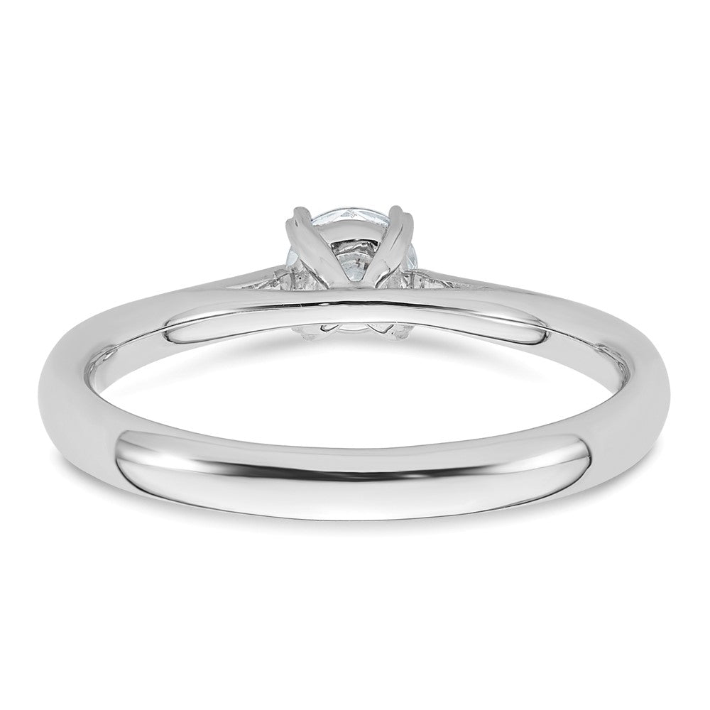 True Origin 14K White Gold 1/3 carat Lab Grown Diamond VS/SI  D E F Round Solitare Engagement Ring