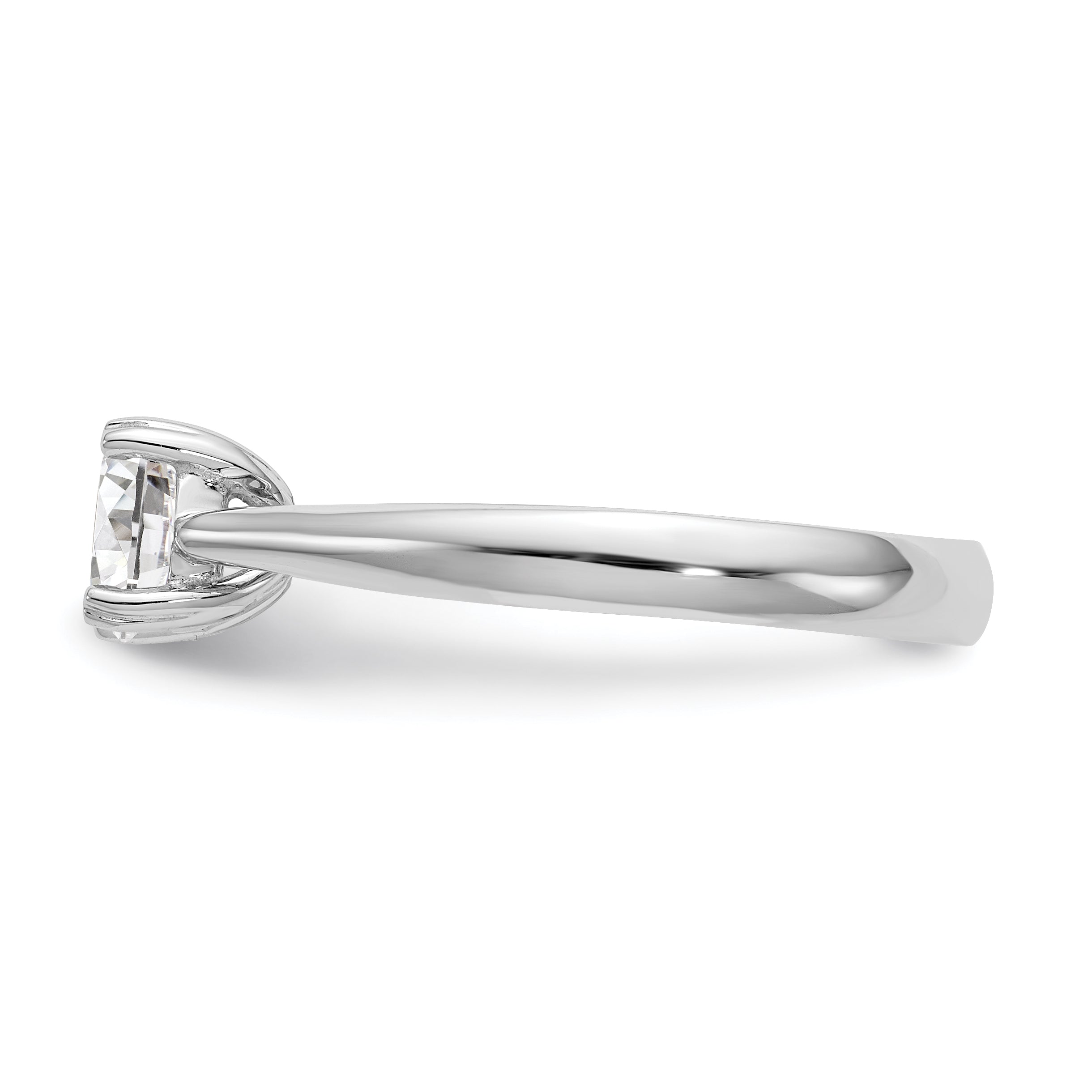 True Origin 14k White Gold 1/2 carat Certified Complete Lab Grown Diamond VS+ F+ Round Solitaire Engagement Ring