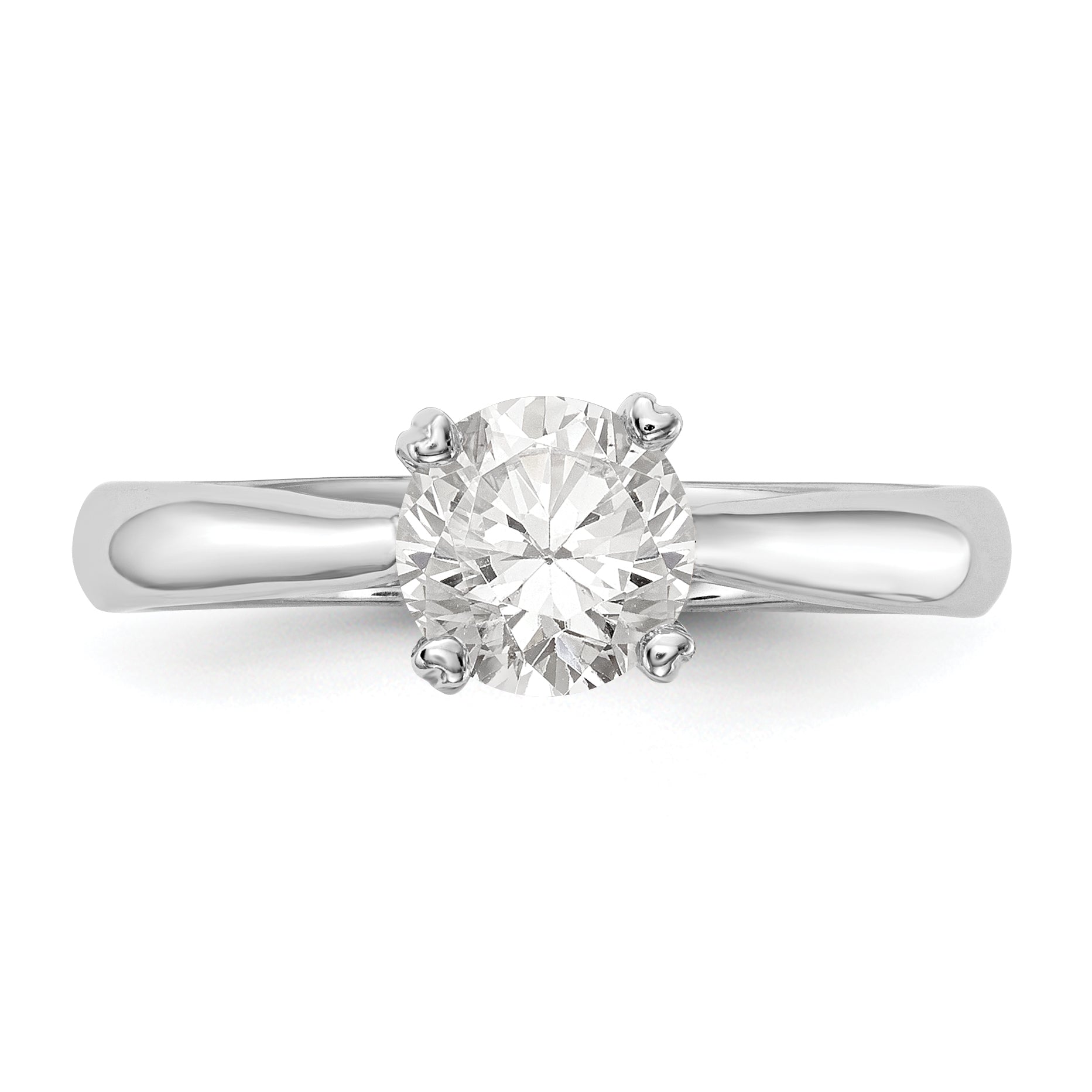True Origin 14k White Gold 1/2 carat Certified Complete Lab Grown Diamond VS+ F+ Round Solitaire Engagement Ring