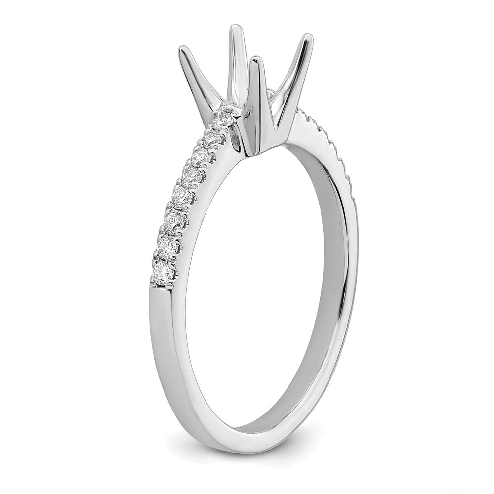 14K White Gold Lab Grown VS/SI FGH Dia Semi-Mount Engagement Ring