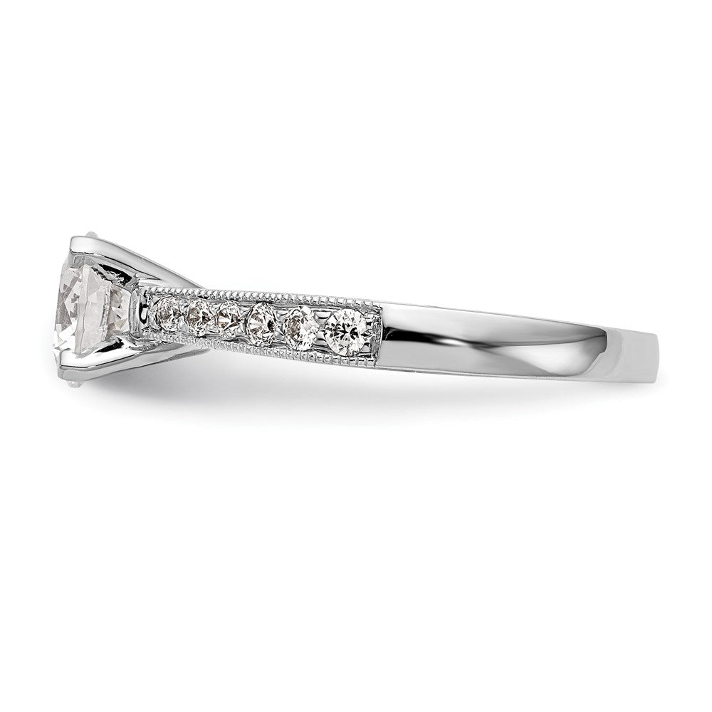 14K White Gold Lab Grown Diamond VS/SI FGH Semi-mount Engagement Rin