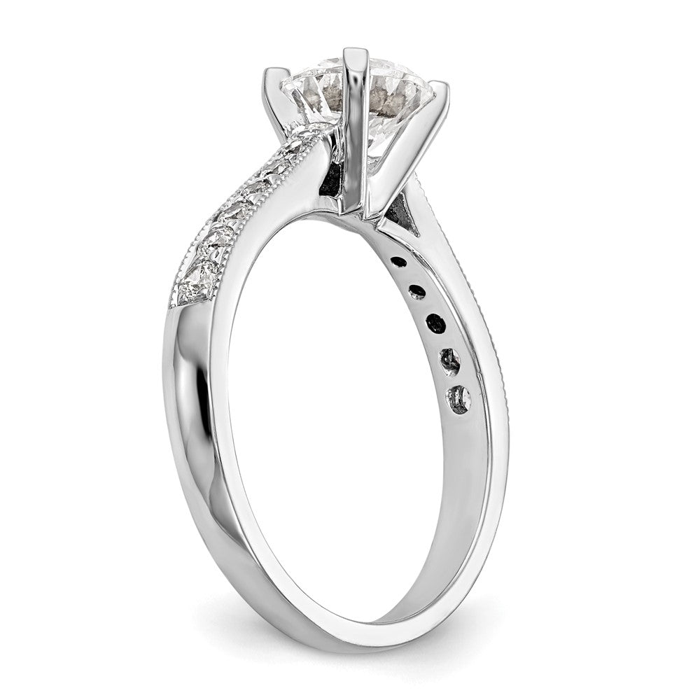 14K White Gold Lab Grown Diamond VS/SI FGH Semi-mount Engagement Rin