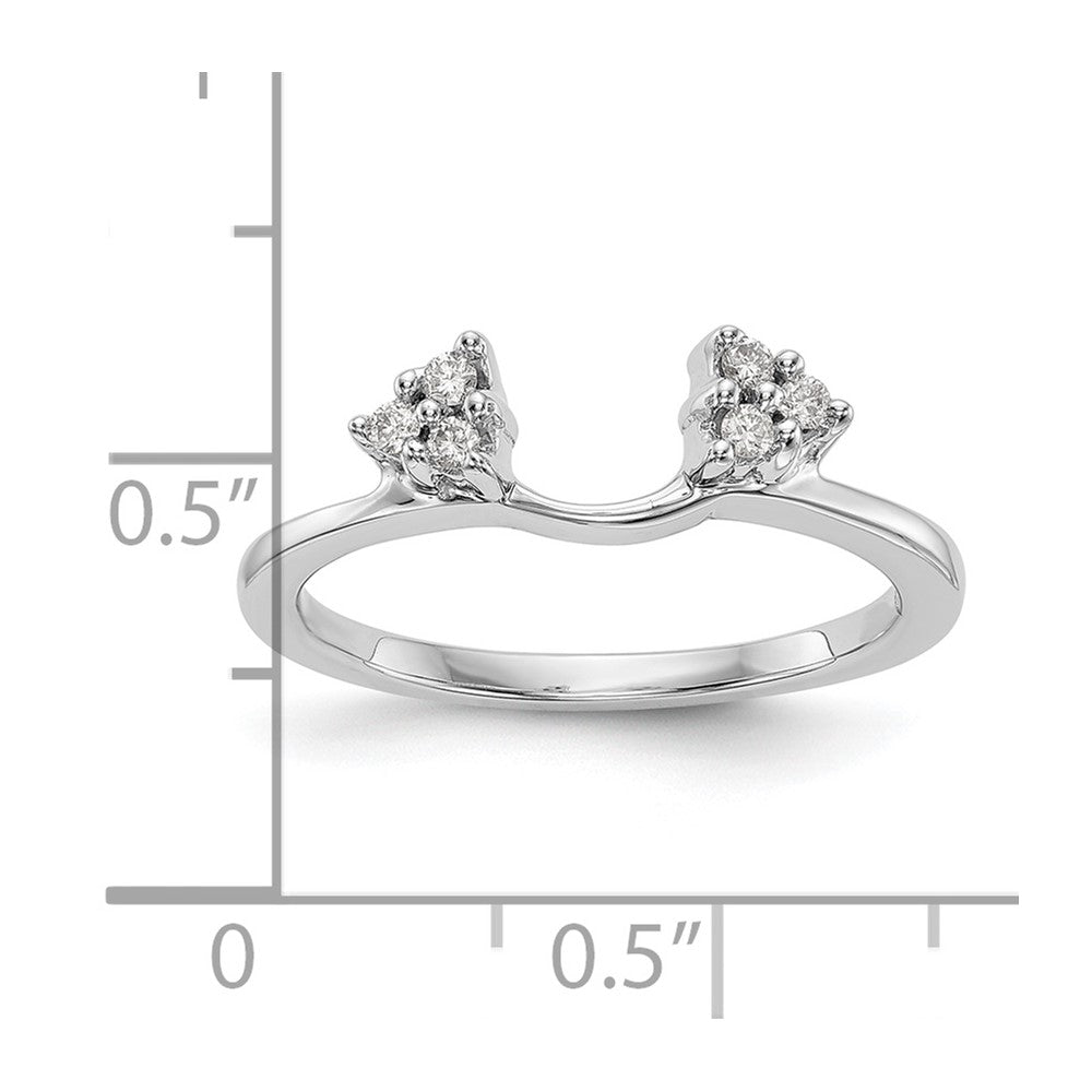 14K White Lab Grown Diamond VS/SI FGH Wrap