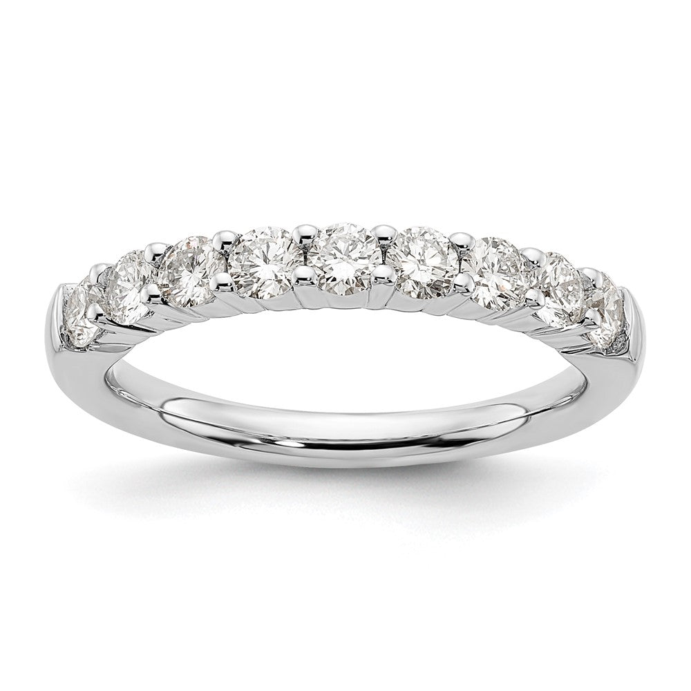 14K White Gold Lab Grown Diamond VS/SI FGH 9-Stone Band