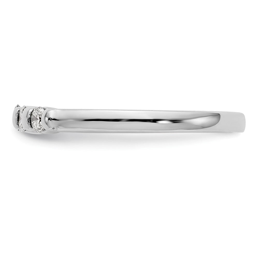 14K White Gold 5-Stone Channel-set 1/4 carat Complete Round Diamond Band