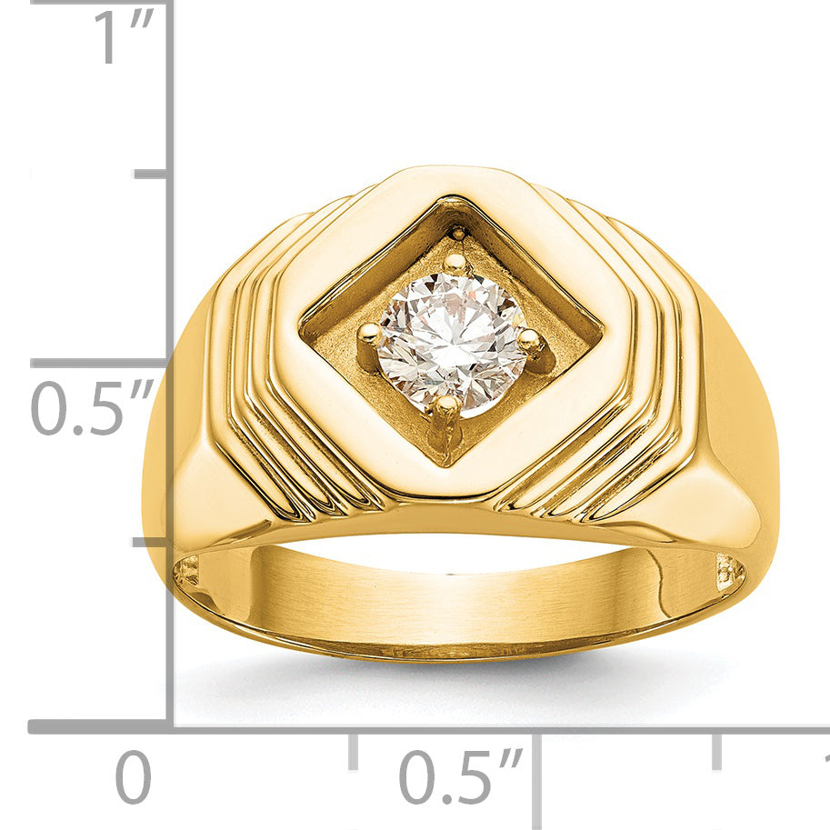 14K 1/2 carat Diamond Complete Men's Ring