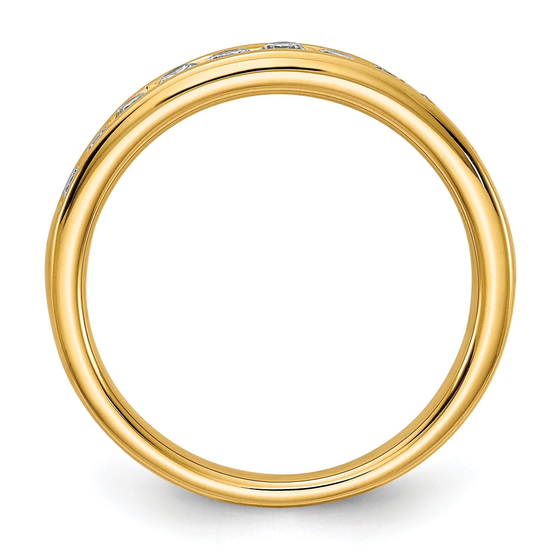 14k 1/5 carat Lab Grown Diamond VS/SI+ G+ Complete Channel Set Band