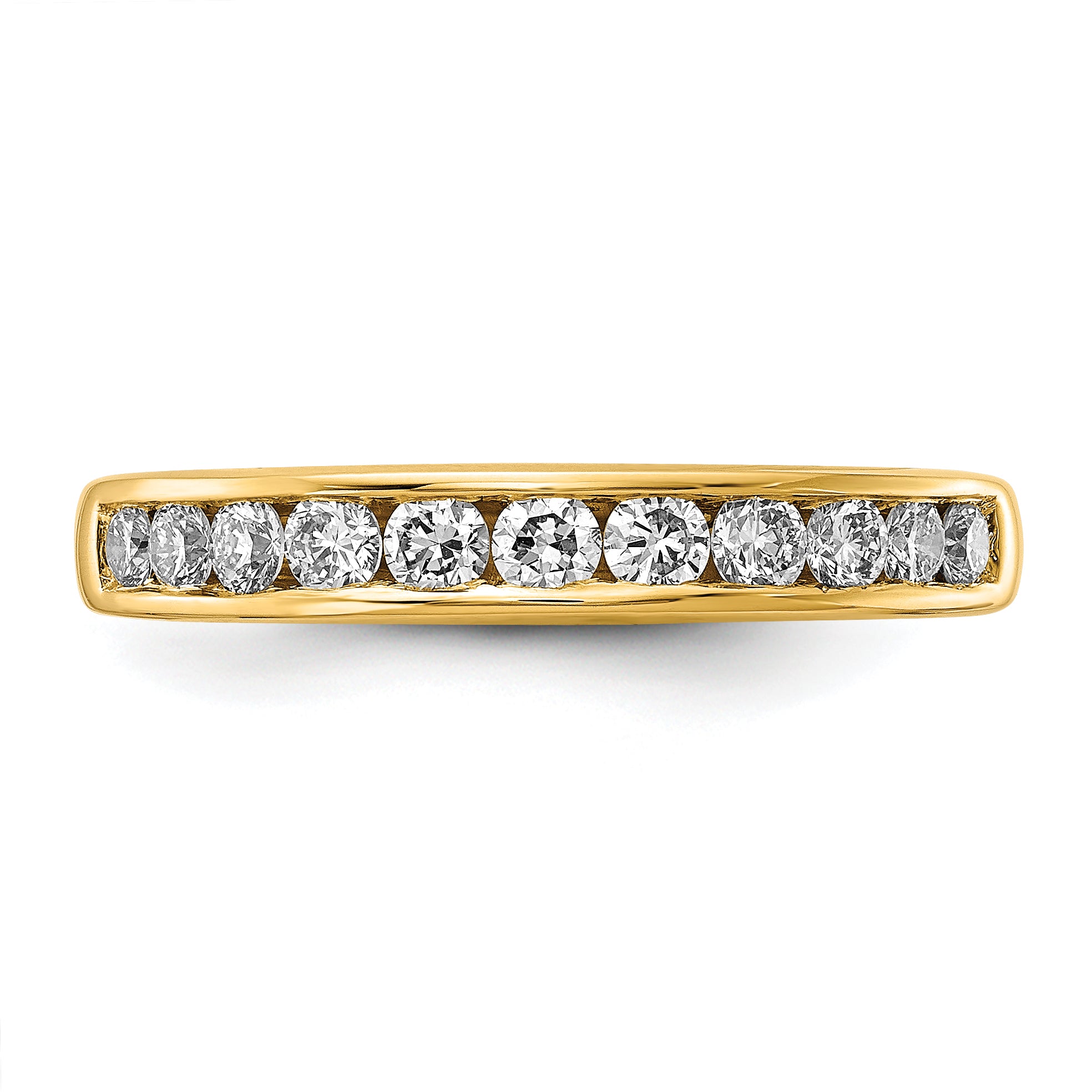 14k 1/5 carat Lab Grown Diamond VS/SI+ G+ Complete Channel Set Band