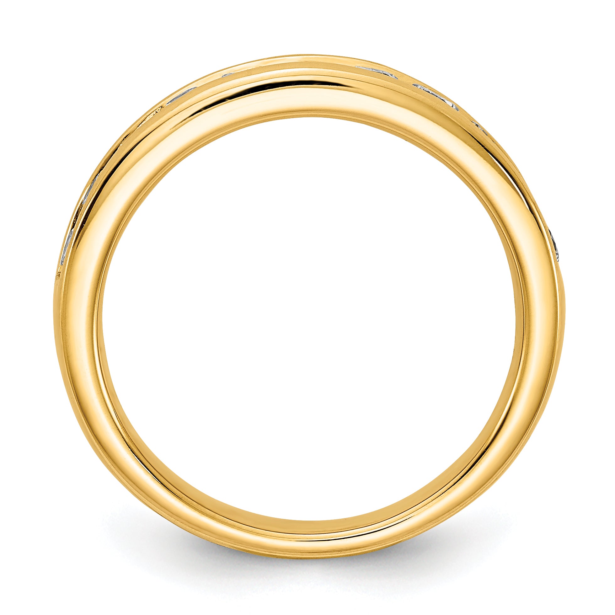 14k 1/5 carat Lab Grown Diamond VS/SI+ G+ Complete Channel Set Band