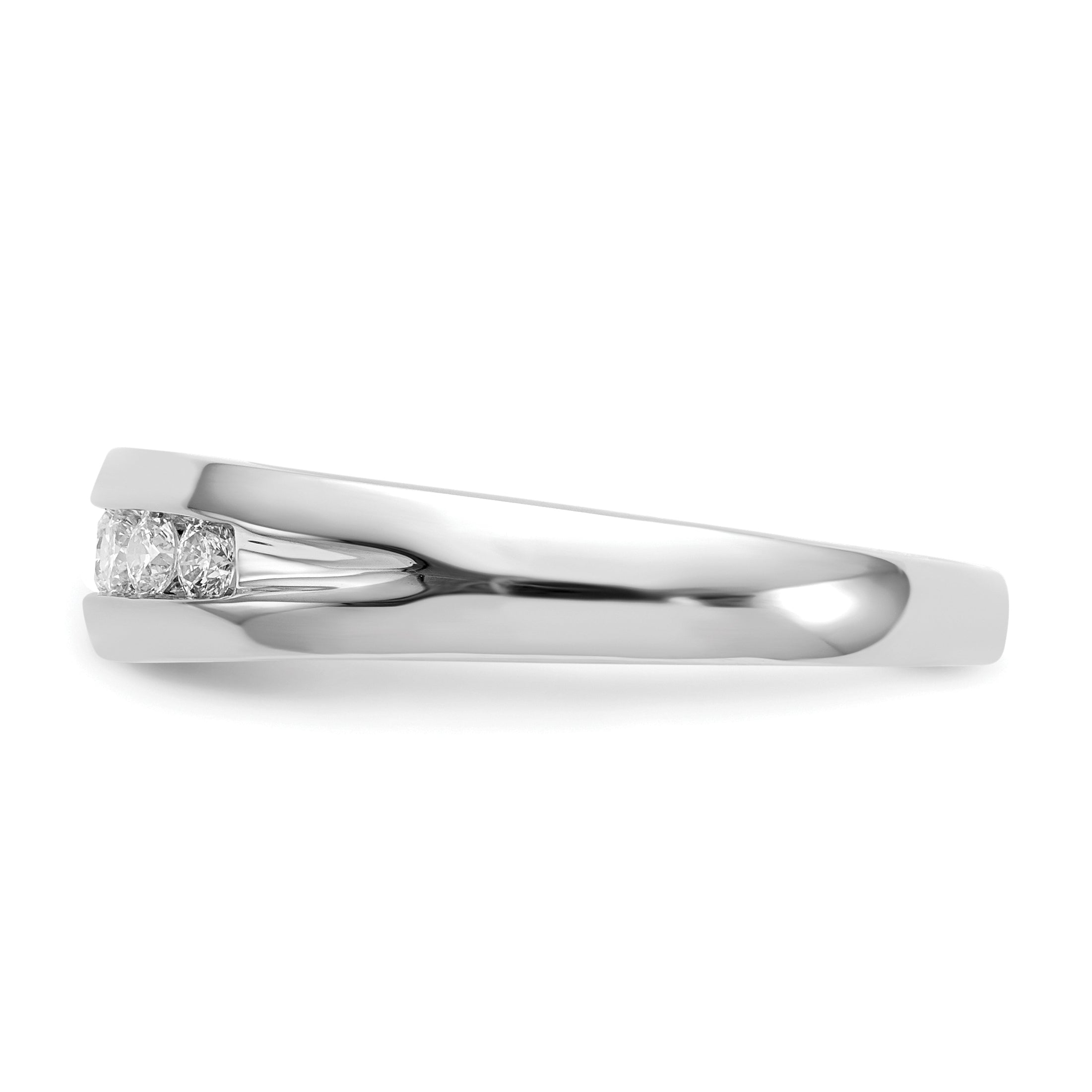 IBGoodman 14k White Gold 1/3 carat Lab Grown Diamond VS/SI+ G+ Seven Stone Complete Men's Ring