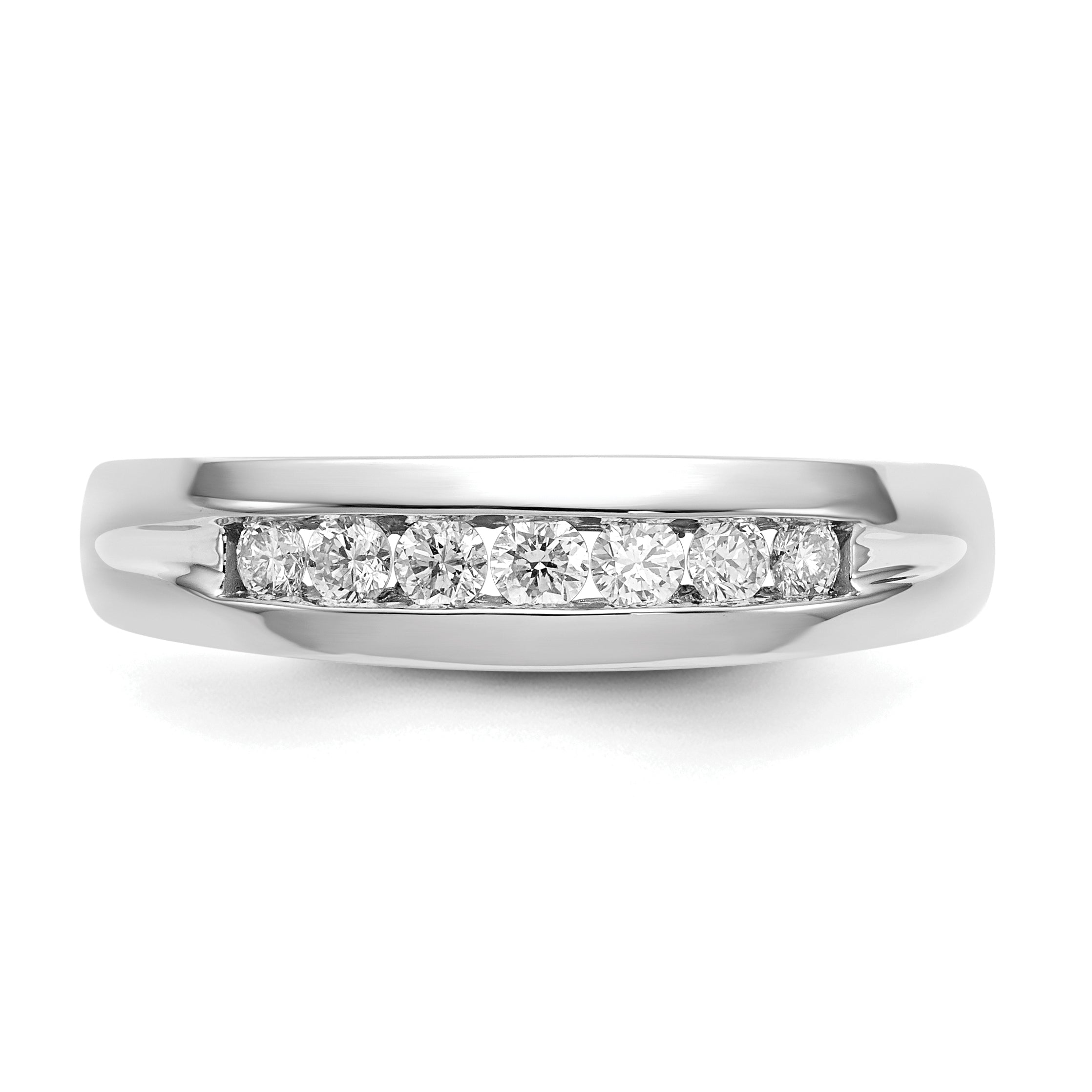 IBGoodman 14k White Gold 1/3 carat Lab Grown Diamond VS/SI+ G+ Seven Stone Complete Men's Ring
