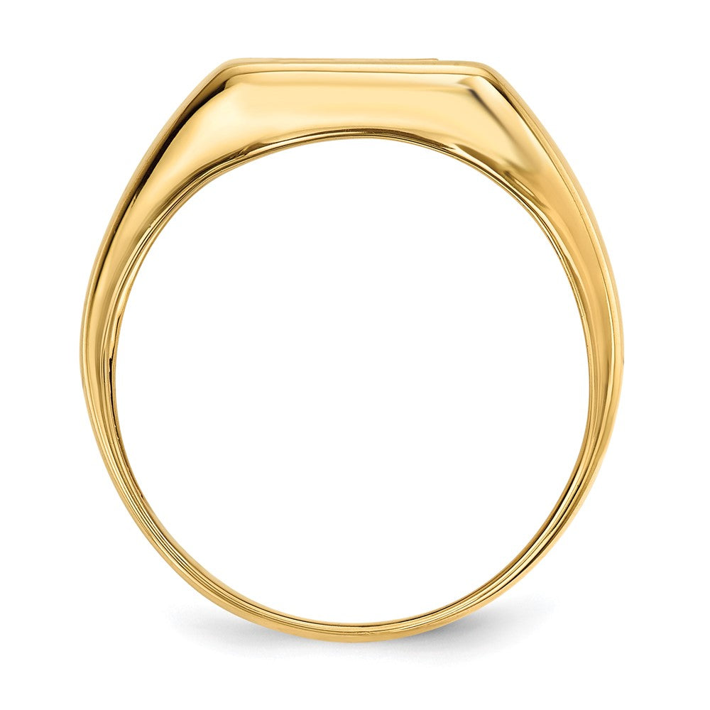 14K Lab Grown VS/SI FGH Dia and Onyx Cross Men's Ring