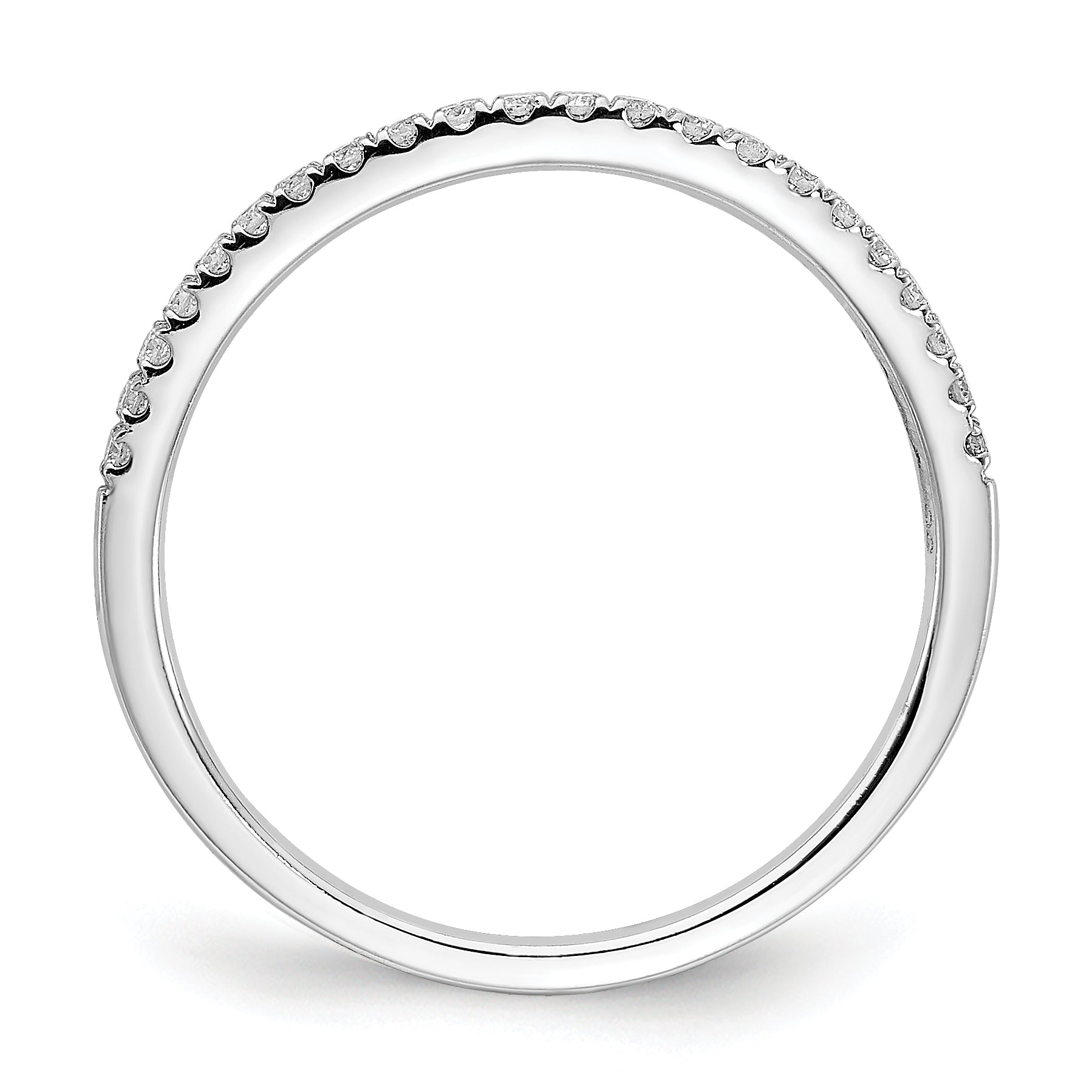 14k White Gold 1/6 carat Lab Grown Diamond VS/SI+ G+ Complete Wedding Band