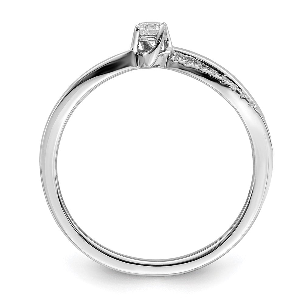 14K White Gold First Promise Lab Grown VS/SI FGH Dia Complete Promise Ring