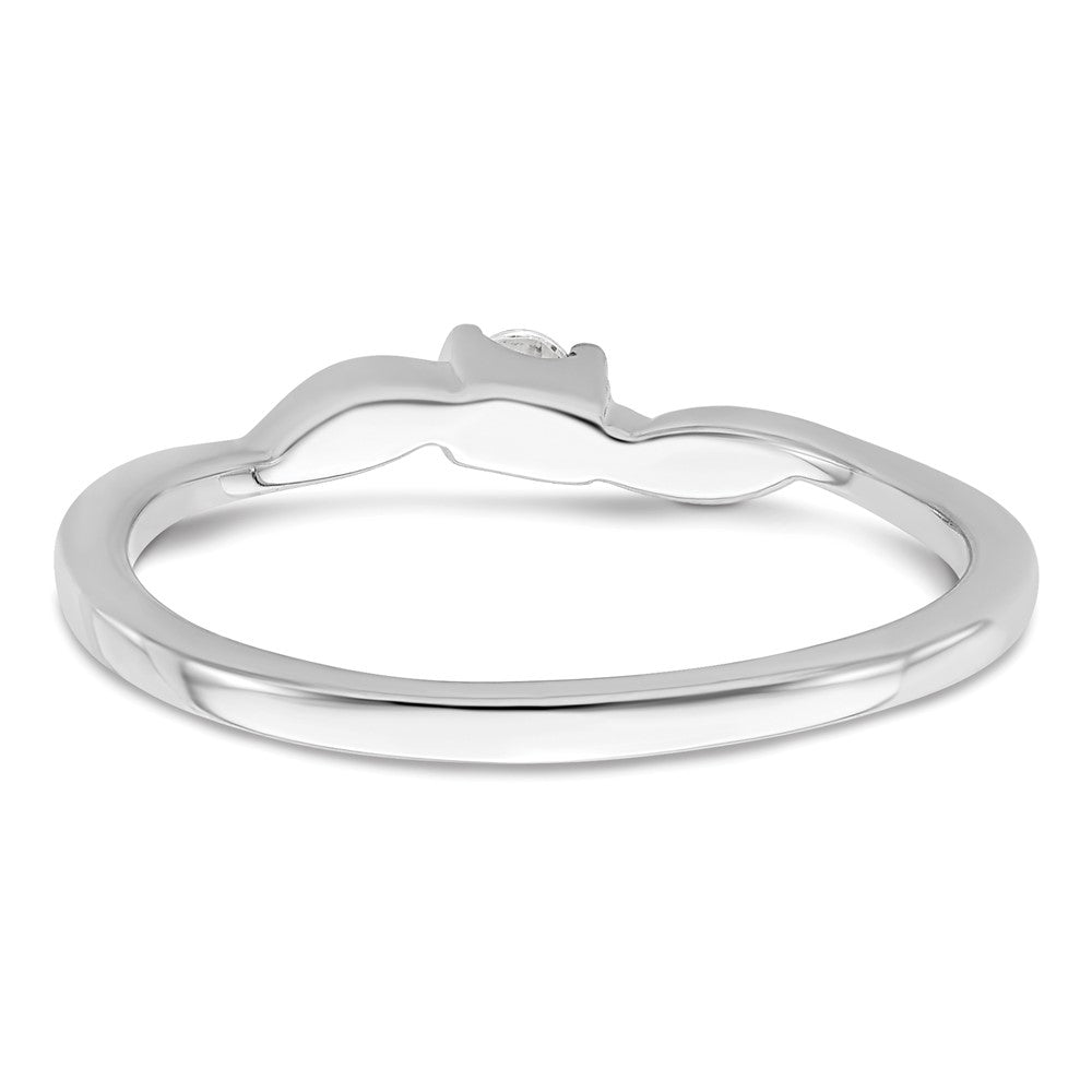 14K White Gold First Promise Lab Grown VS/SI FGH Dia Complete Promise Ring