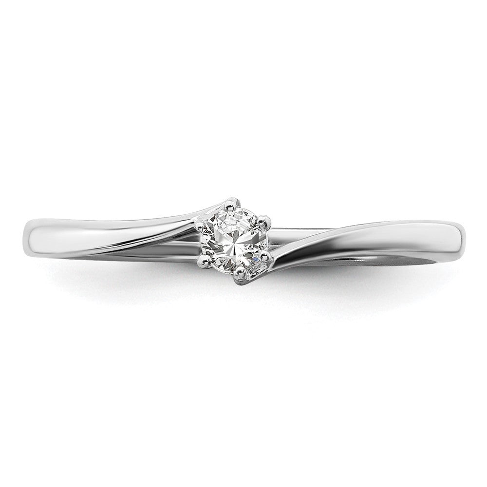 14K White Gold First Promise Lab Grown VS/SI FGH Dia Complete Promise Ring