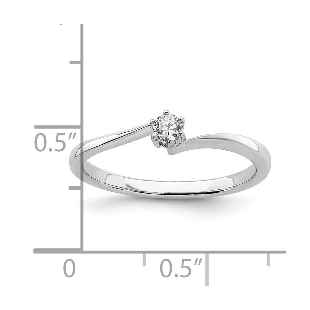 14K White Gold First Promise Lab Grown VS/SI FGH Dia Complete Promise Ring