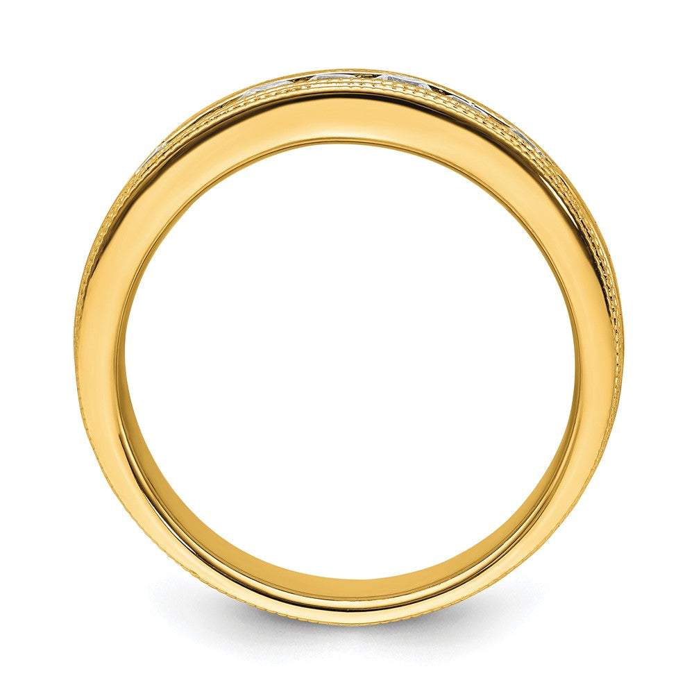 14K Lab Grown Diamond VS/SI FGH Polish & Satin Mens Ring
