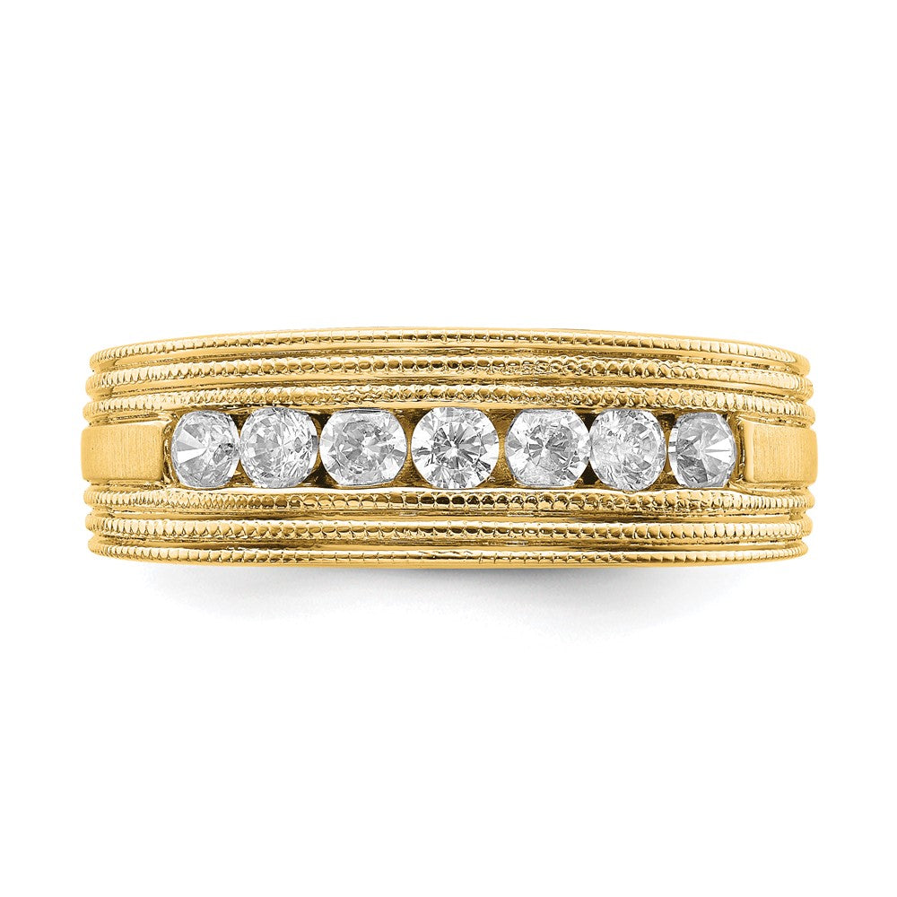 14K Lab Grown Diamond VS/SI FGH Polish & Satin Mens Ring