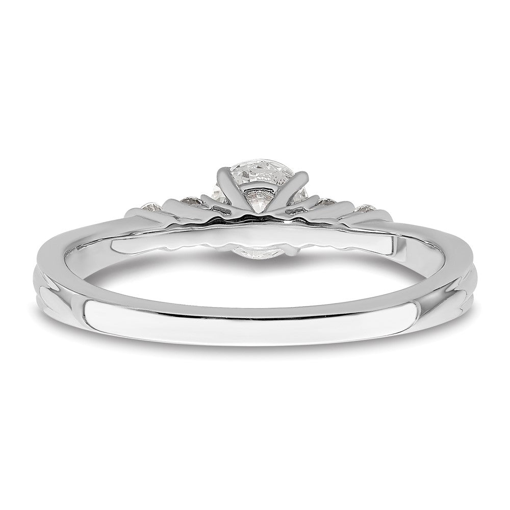 10K White Gold Lab Grown Diamond VS/SI FGH Complete Engagement Ring