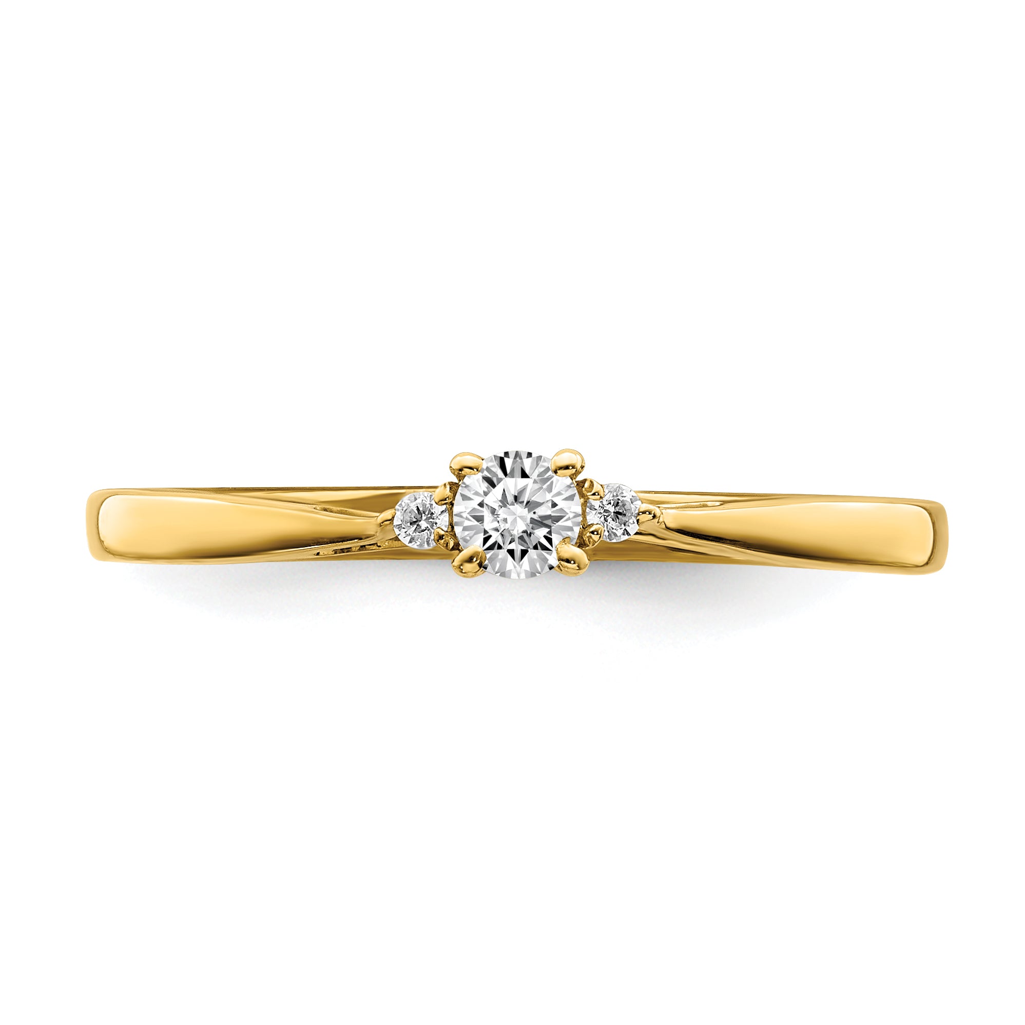 First Promise 14k 1/8 carat Lab Grown Diamond VS/SI+ G+ Complete Petite Engagement Ring