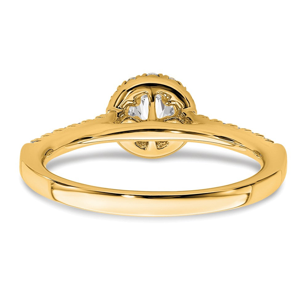 14K Eternal Promise Lab Grown VS/SI FGH Dia Halo Complete Ring