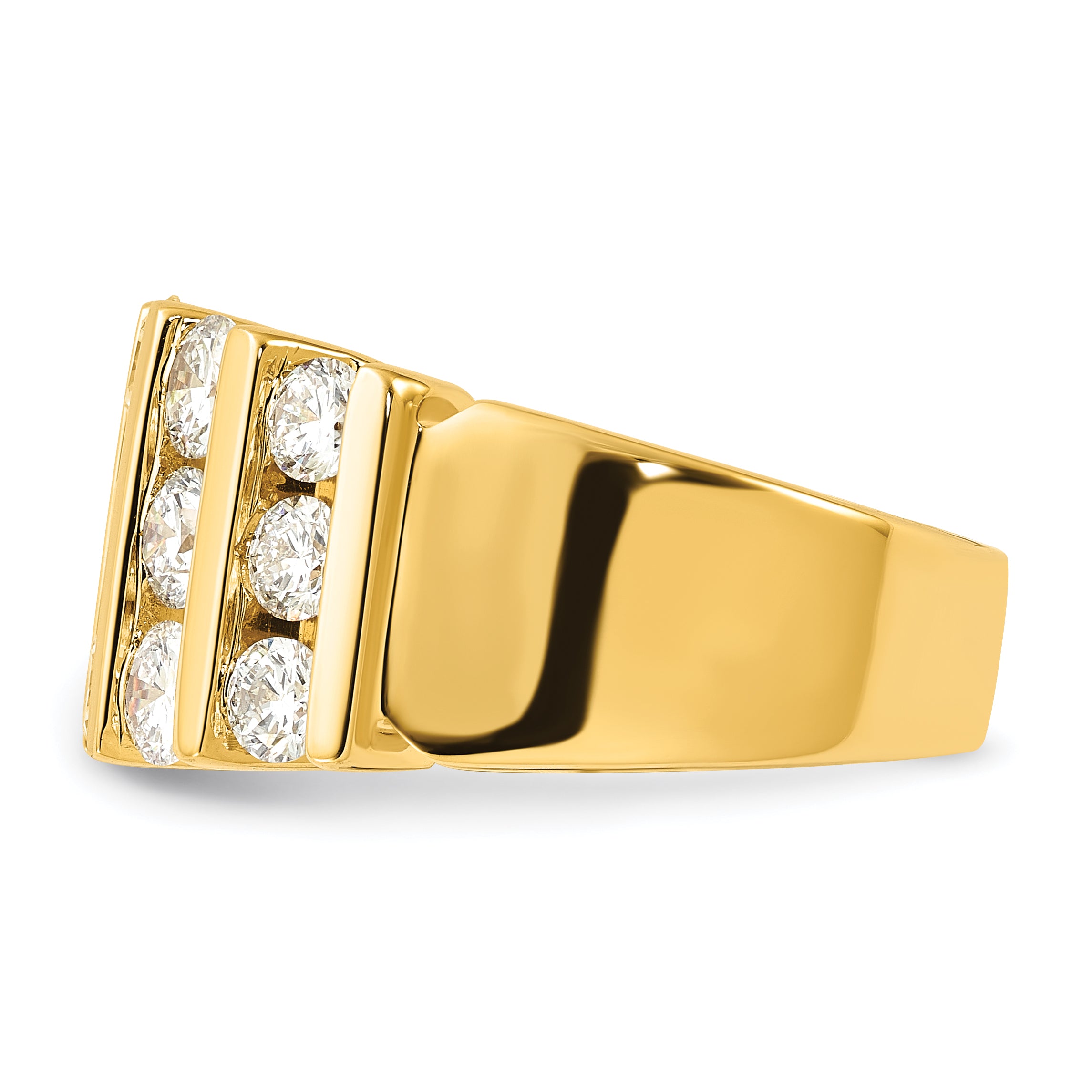 14k White Gold 3 carat Lab Grown Diamond VS/SI+ G+ Complete Fashion Band