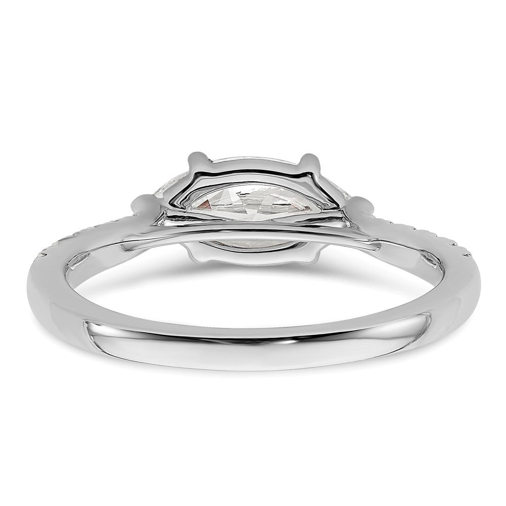 14K White Gold Lab Grown VS/SI FGH Dia East West Semi-Mount Eng. Ring