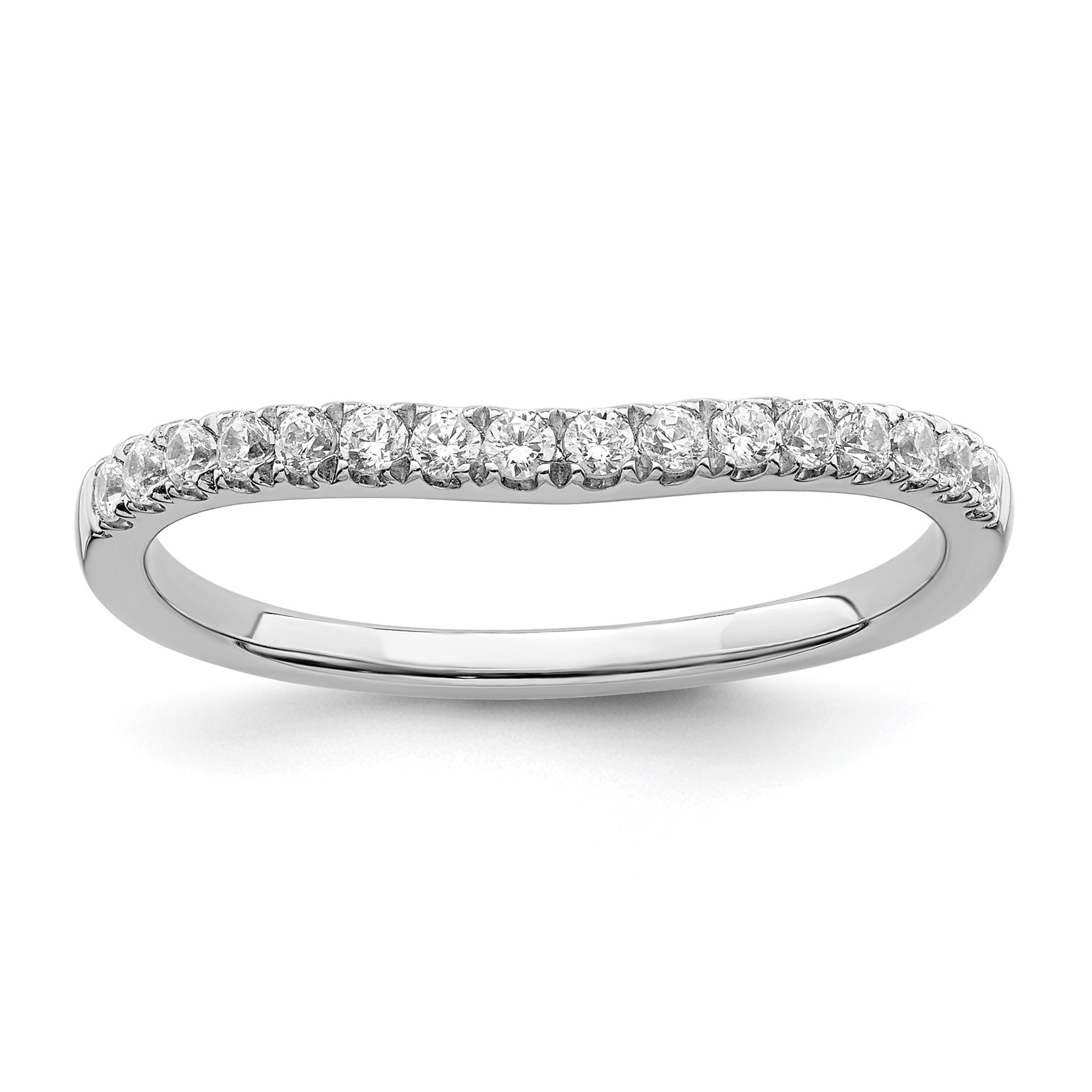 14k White Gold 1/2 carat Lab Grown Diamond VS/SI+ G+ Complete Set of Two Wedding Bands