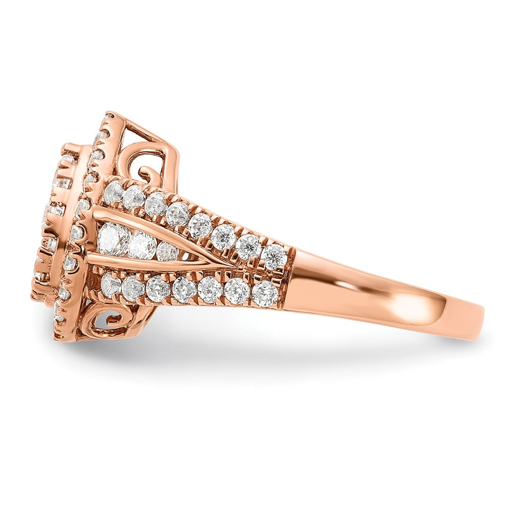 14K Rose Gold Lab Grown Diamond VS/SI FGH Cluster Ring