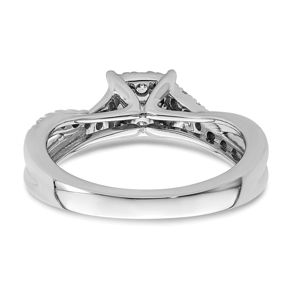 14K White Gold Lab Grown Diamond VS/SI FGH Cluster Ring
