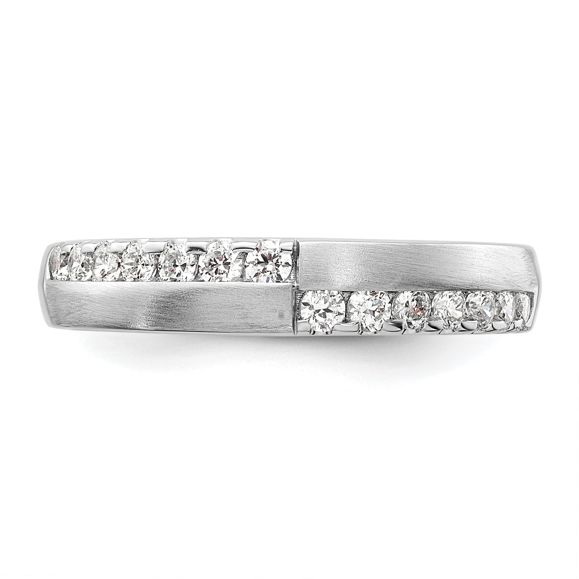 14k White Gold 3/8 carat Lab Grown Diamond VS/SI+ G+ Complete Band