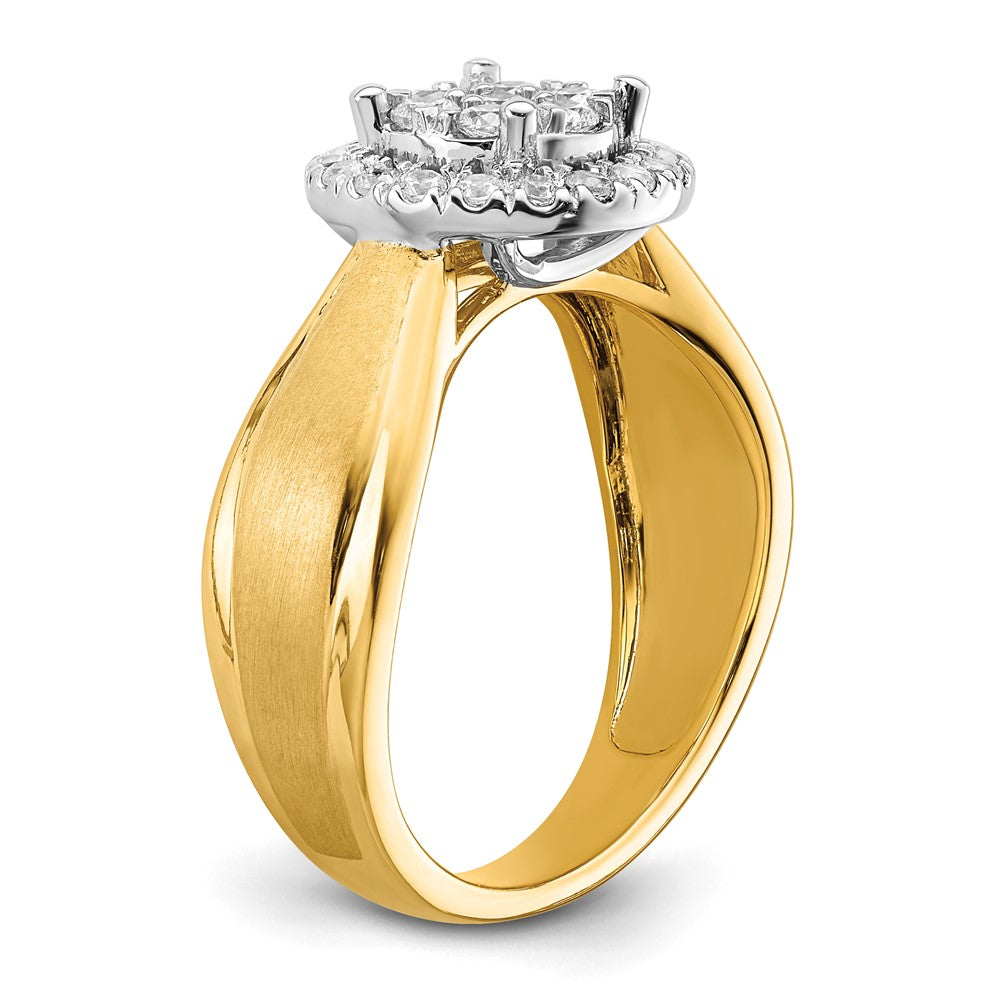 14K Two-Tone Lab Grown Diamond VS/SI FGH Cluster Ring