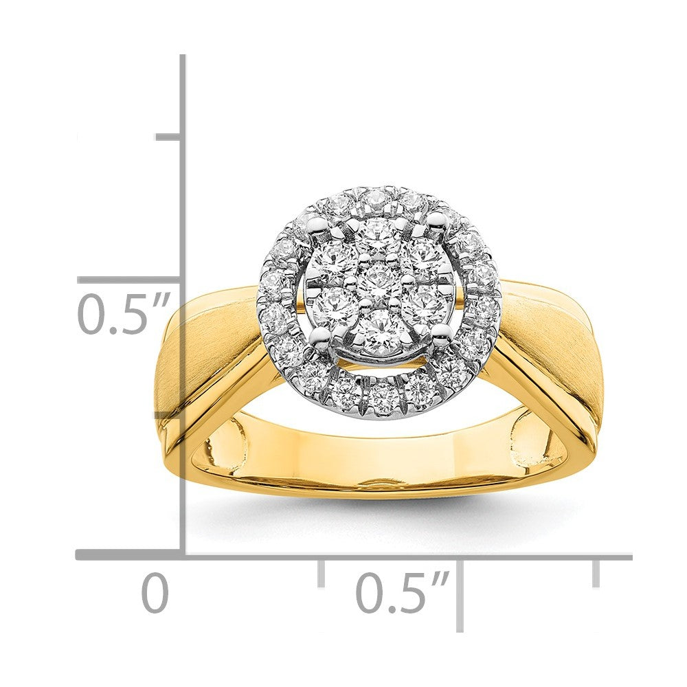 14K Two-Tone Lab Grown Diamond VS/SI FGH Cluster Ring