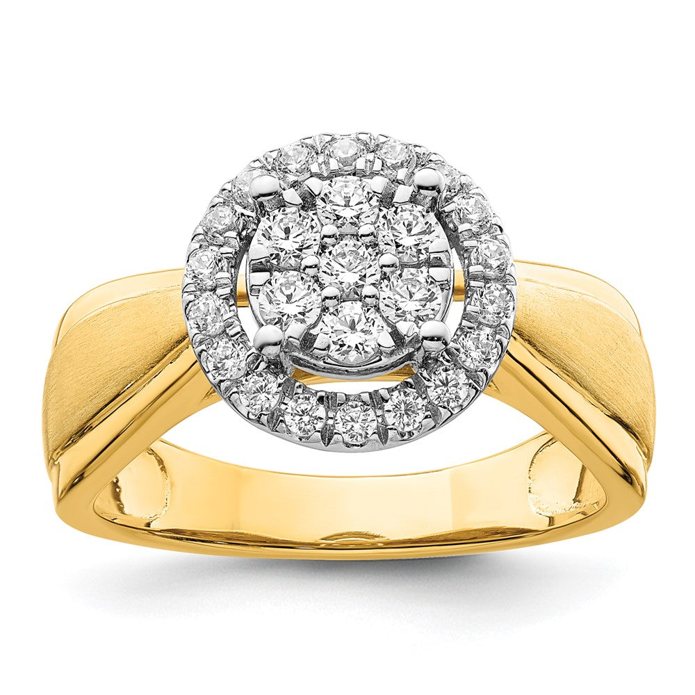 14K Two-Tone Lab Grown Diamond VS/SI FGH Cluster Ring
