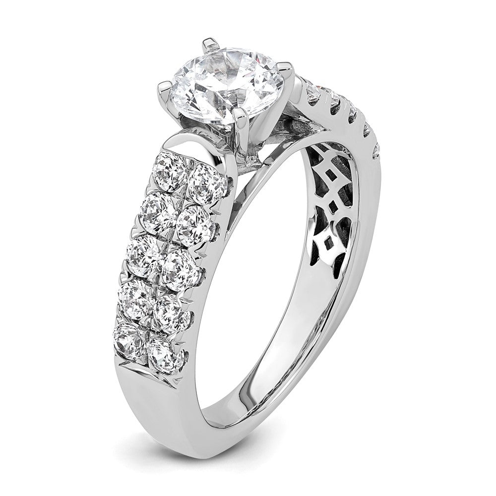 14K White Gold Lab Grown Diamond VS/SI FGH Semi-mount Engagement Rin