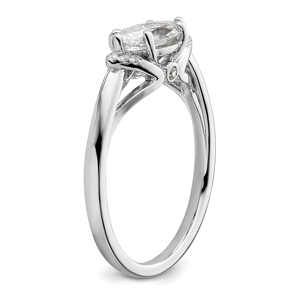 14K White Gold Lab Grown Diamond VS/SI FGH Semi-mount Engagement Ring