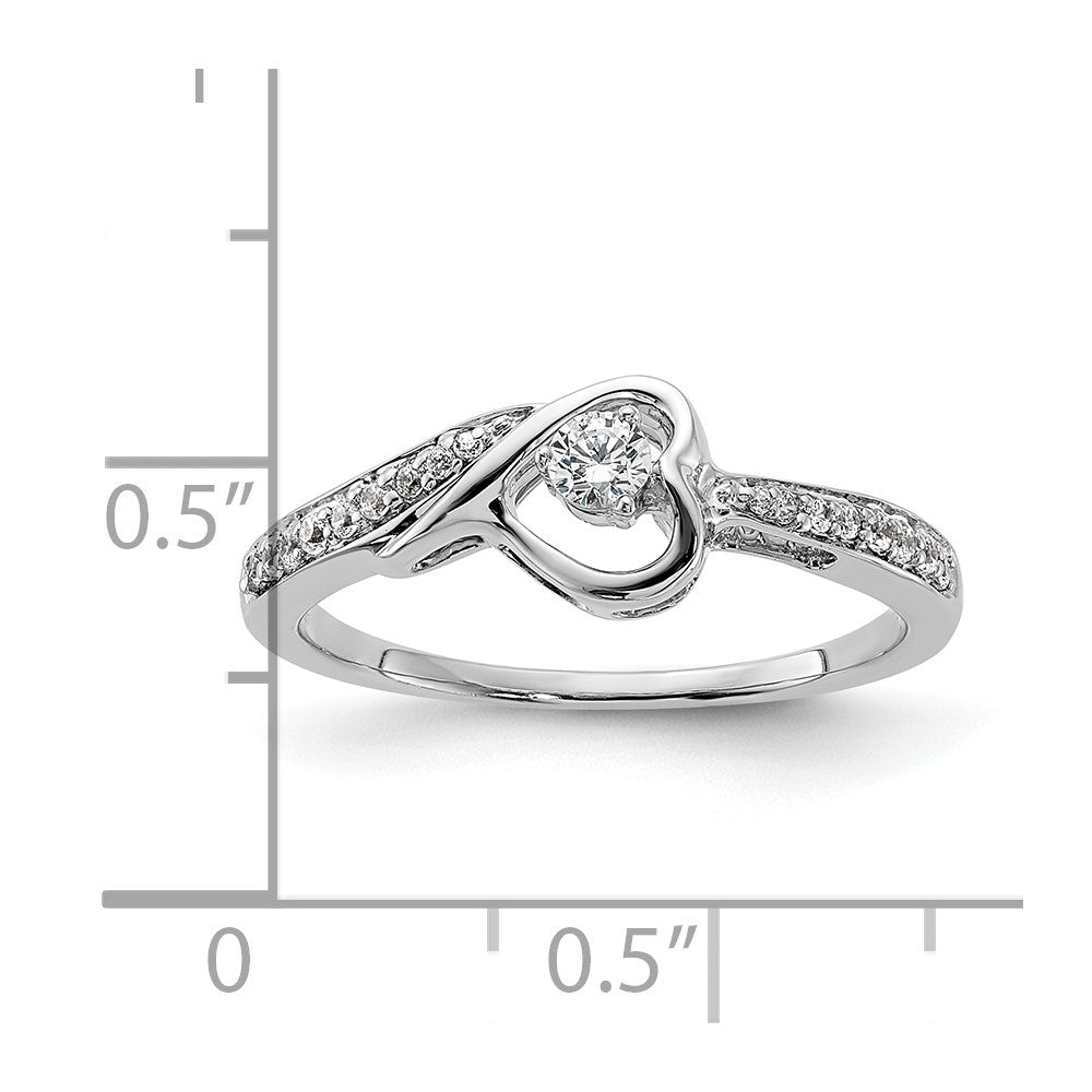 14K White Gold First Promise Lab Grown Diamond VS/SI FGH Promise Ri